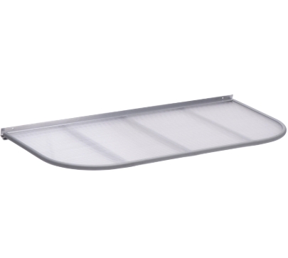 Polycarbonate Window Well Cover - Grey, 58" x 24"