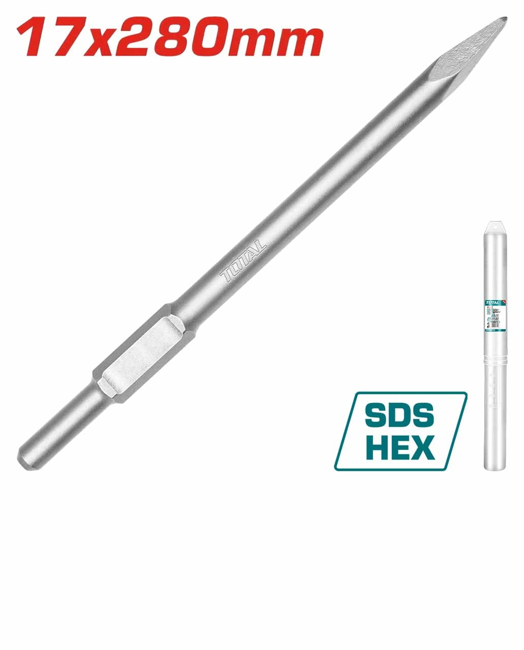 Total Pointed Hex Chisel - 11"