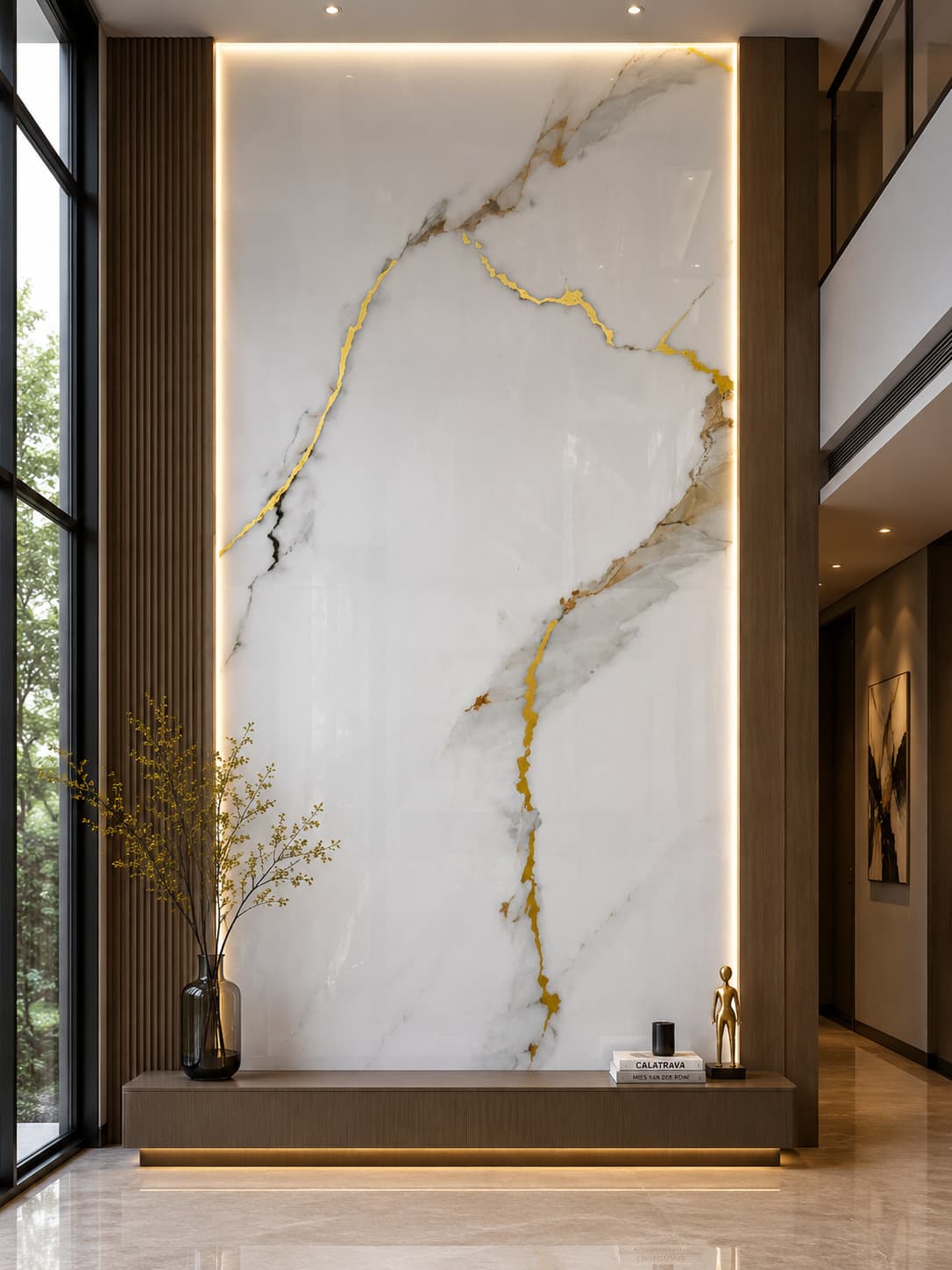 523 3D PVC Sheet - White and Grey Gold, 3mm, 4' x 8'