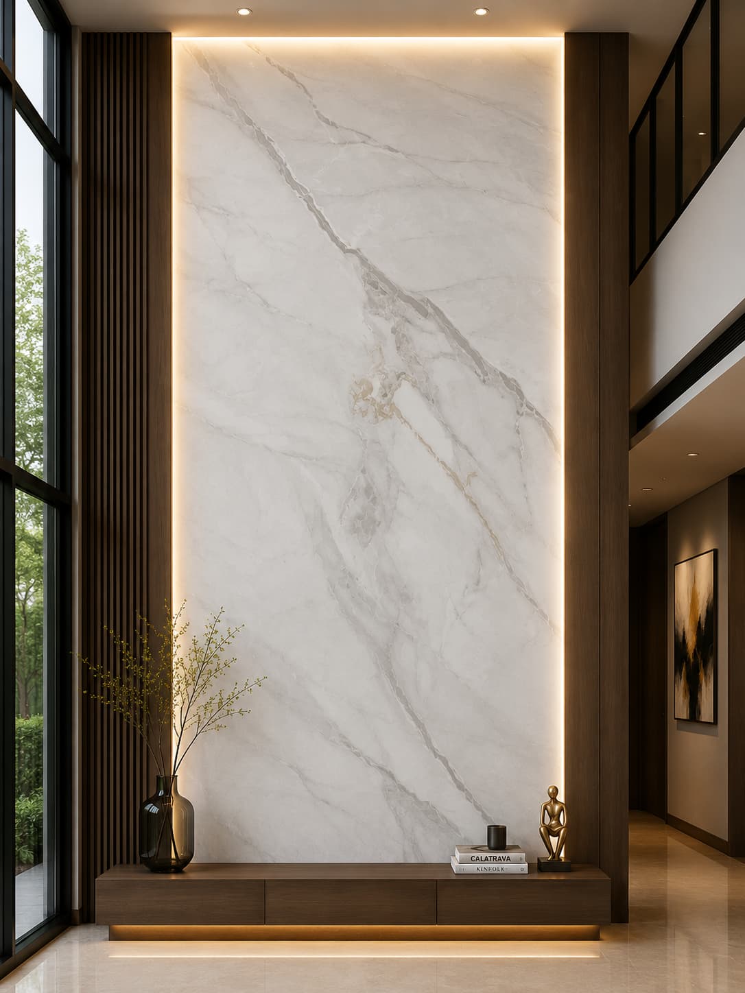KL8257 Marble PVC Sheet - White and Grey, 3mm, 4' x 9.5'